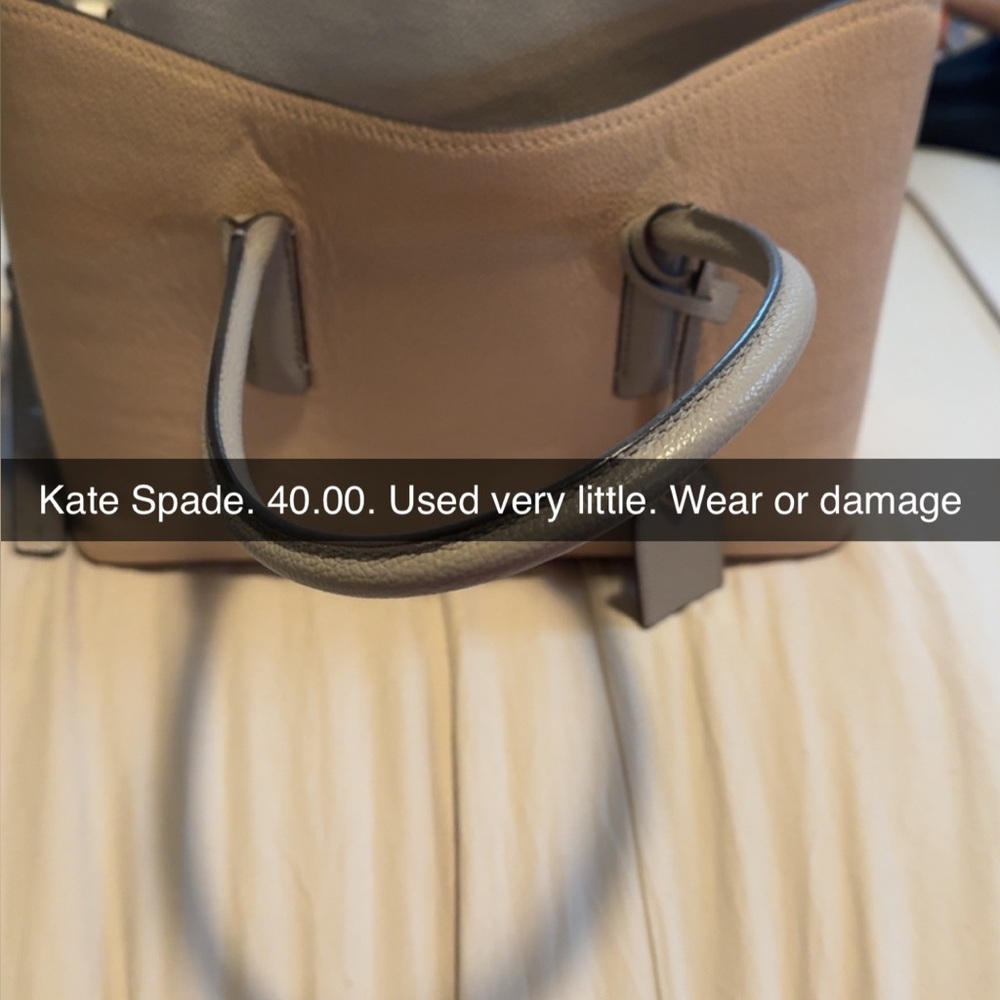 Kate Spade Tan and Gray Satchel